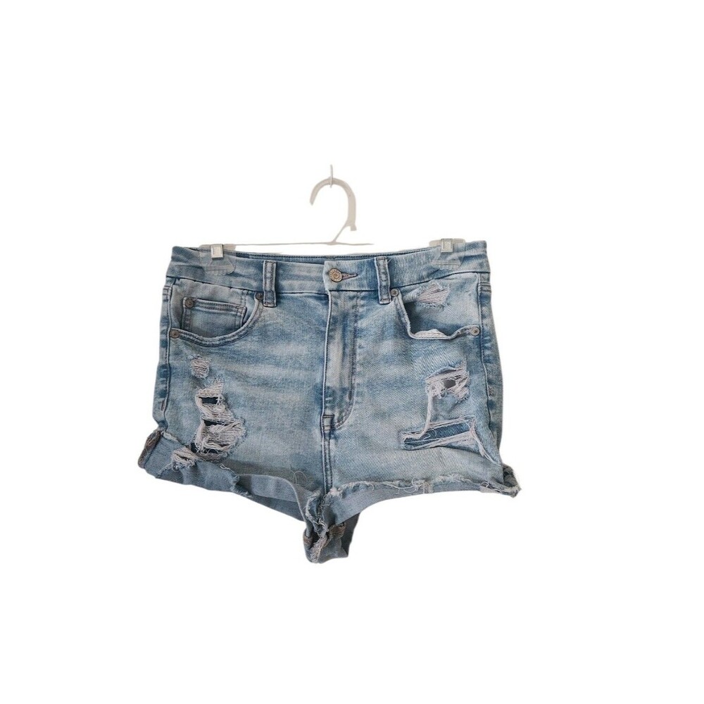 American Eagle Curvy Hi Rise Shortie Denim Shorts